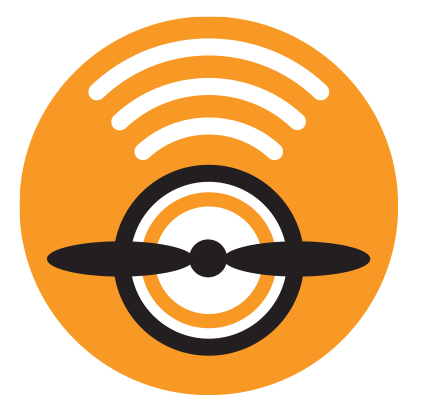 Orange circle icon depicting a wireless speaker with radiating curved sound waves.